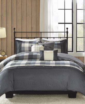 Madison Park Ridge Herringbone 6-Pc. Duvet Cover Set, Full/Queen