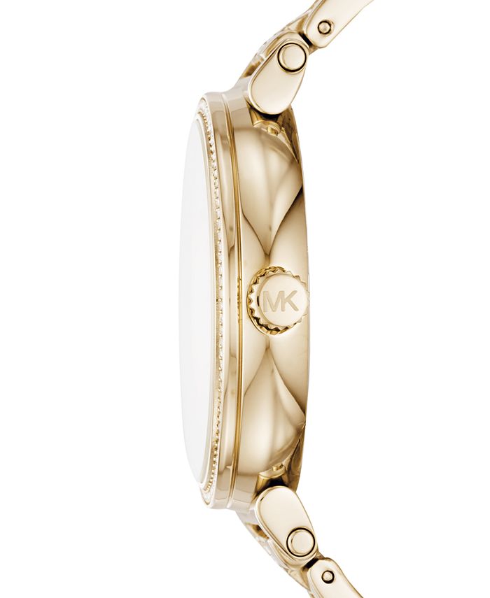 Michael Kors Women's Sofie Gold-Tone Stainless Steel Bracelet Watch ...