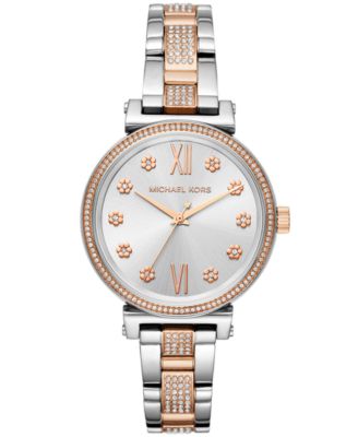 michael kors watch with flowers