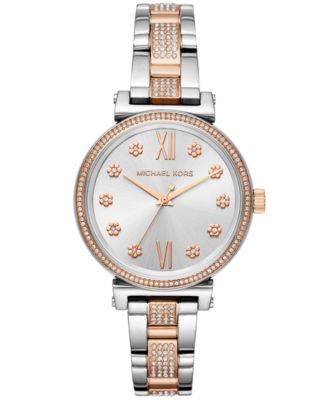 Michael Kors Women's Sofie Two-Tone Stainless Steel Bracelet Watch 36mm &  Reviews - Macy's