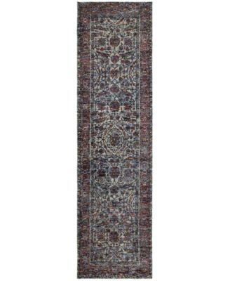 Oriental Weavers - Andorra Pena Blue 2'3" x 8' Runner Rug