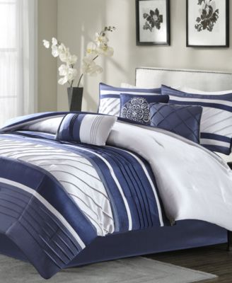 Blaire Faux-Silk 7-Pc. Comforter Set, Queen