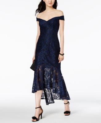 macy's xscape off the shoulder dress