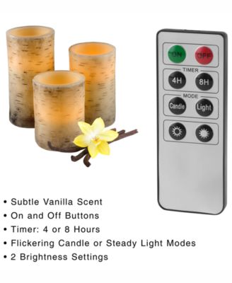 4-Pc. Flickering Flameless LED Candles & Remote Control Set 