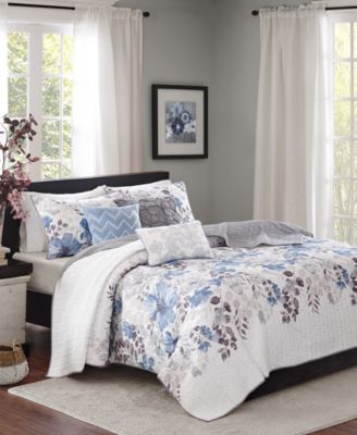 Luna Printed Floral 6-Pc. Quilt Set, Full/Queen