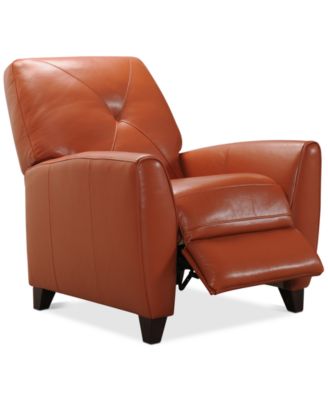 Myia Tufted Back Leather Pushback Recliner