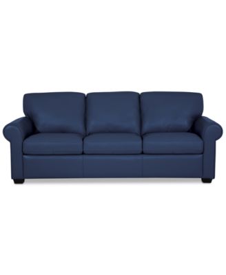 Orid 84" Leather Roll Arm Sofa