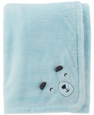 Carter's 1pc Baby Boy Plush Blanket - Blue main image 1