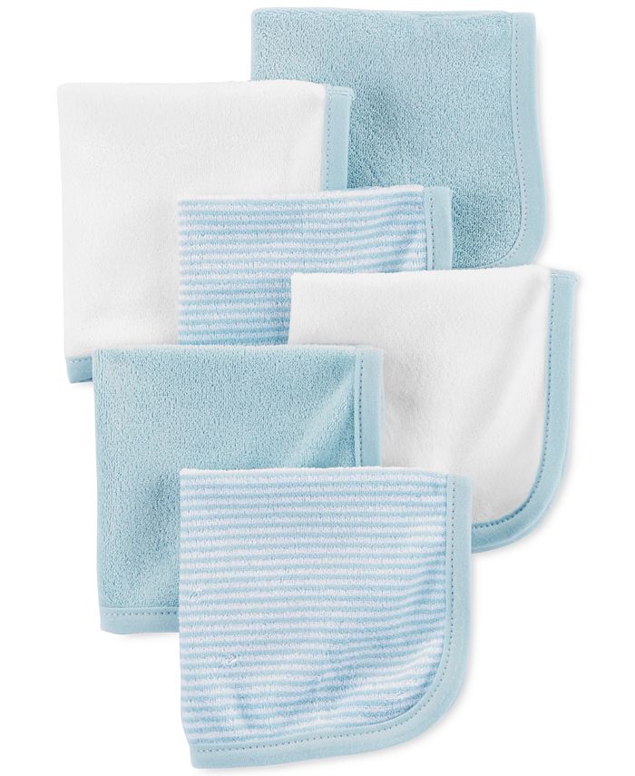 Carter's Baby Boys 6Pk. Stripes & Solids Washcloths Macy's