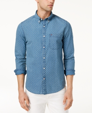 TOMMY HILFIGER MEN'S NOBLE PRINTED SLIM FIT SHIRT, CREATED FOR MACY'S