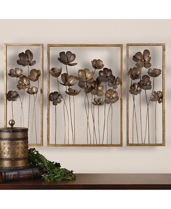Uttermost Metal Tulips 3Pc. Wall Art Set & Reviews Wall Art Macy's