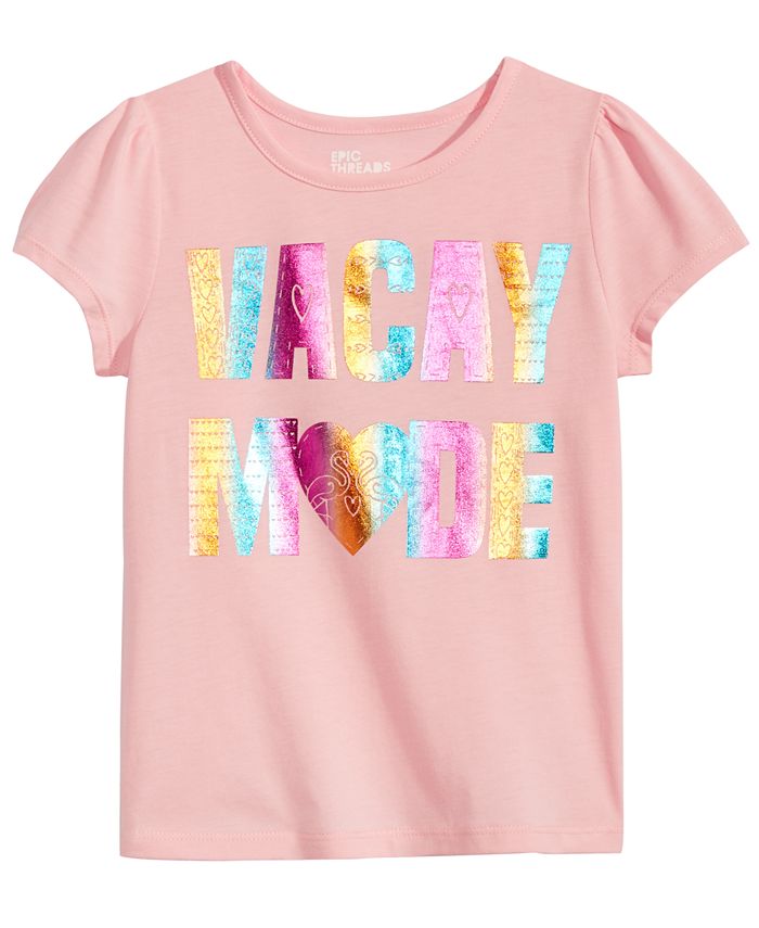 Epic Threads Little Girls Vacay Mode T-Shirt, Created for Macy's ...