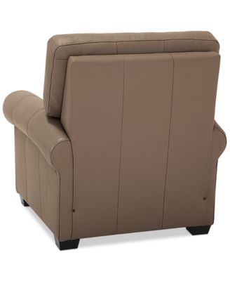 Orid 36" Leather Roll Arm Pushback Recliner