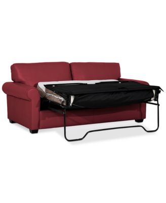 Orid 77" Full Roll Arm Leather Sleeper