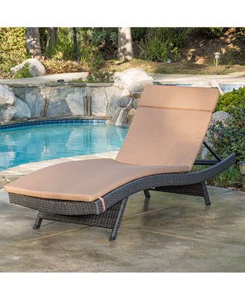 Noble House - Malibu Outdoor Chaise Lounge, Quick Ship