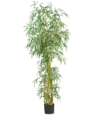 Nearly Natural - 7' Artificial Curved Slim Bamboo Tree