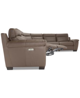 CLOSEOUT! Julius 150" II 6-Pc. Leather Sectional Sofa With 2 Power Recliners, Power Headrests & USB Power Outlet