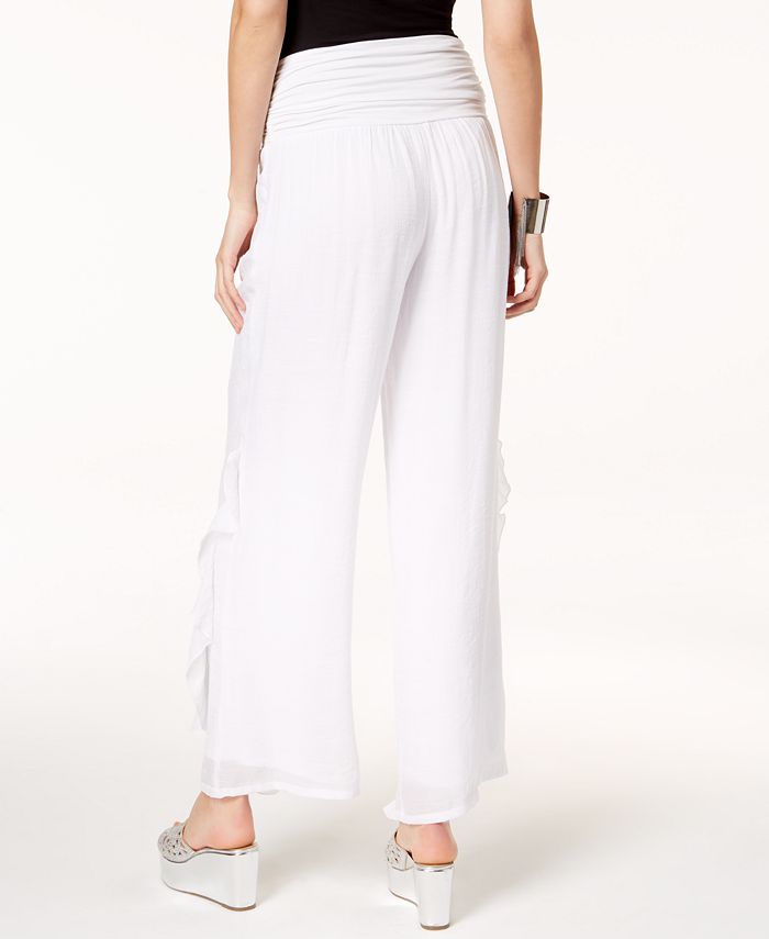 Thalia Sodi Ruffled Wide-Leg Pants, Created for Macy's - Macy's