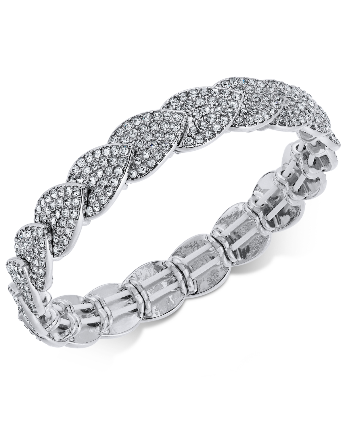 Pave Stretch Bracelet, Created for Macy's - Silver