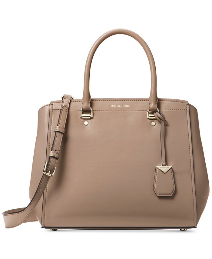 Michael Kors Benning Large Leather Satchel & Reviews - Handbags &  Accessories - Macy's