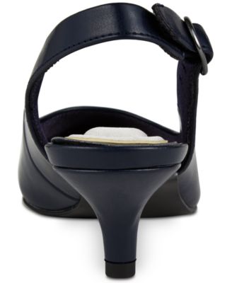 Faye Slingback Kitten-Heel Pumps