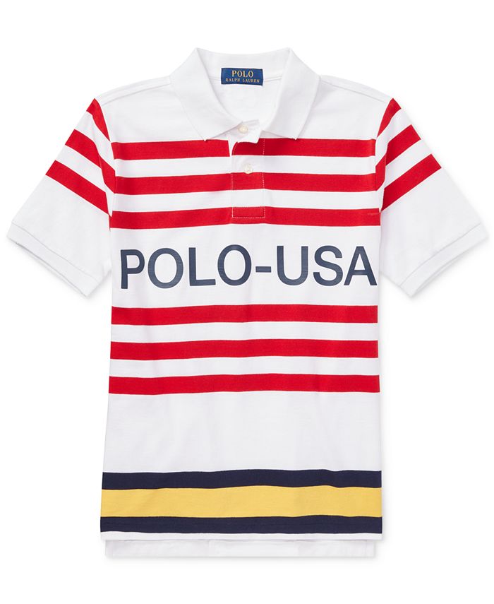 Polo Ralph Lauren Ralph Lauren Big Boys CP-93 Striped Cotton Polo Shirt ...