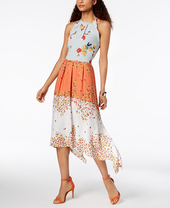 Laundry by Shelli Segal FloralPrint Midi Dress Macy's