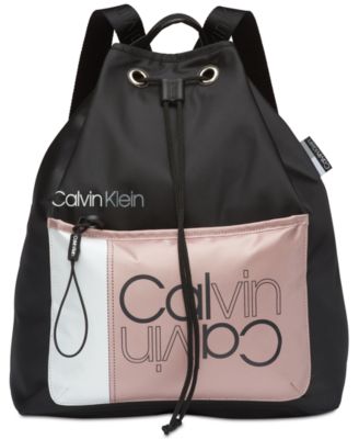 calvin klein drawstring backpack