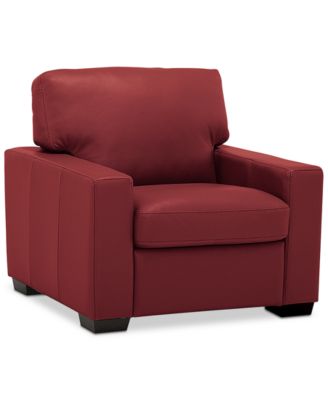 Ennia 36" Leather Armchair, Created for Macy's