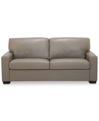 Ennia 75" Leather Apartment Sofa, Created for Macy's