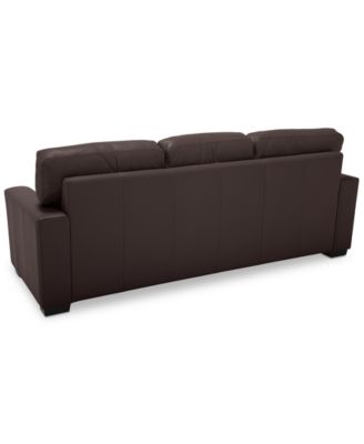 Ennia 82" Leather Queen Sleeper Sofa, Created for Macy's