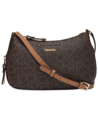 calvin klein raelynn signature satchel