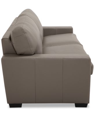 Ennia 75" Leather Full Sleeper, Created for Macy's