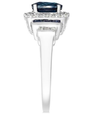 Sapphire (1 ct. t.w.) and Diamond (1/5 ct. t.w.) Ring in 14k Gold (Also available in Emerald and Ruby)