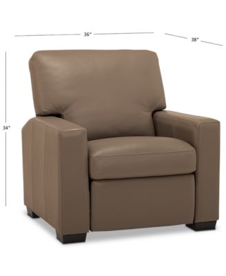 Ennia 36" Leather Pushback Recliner