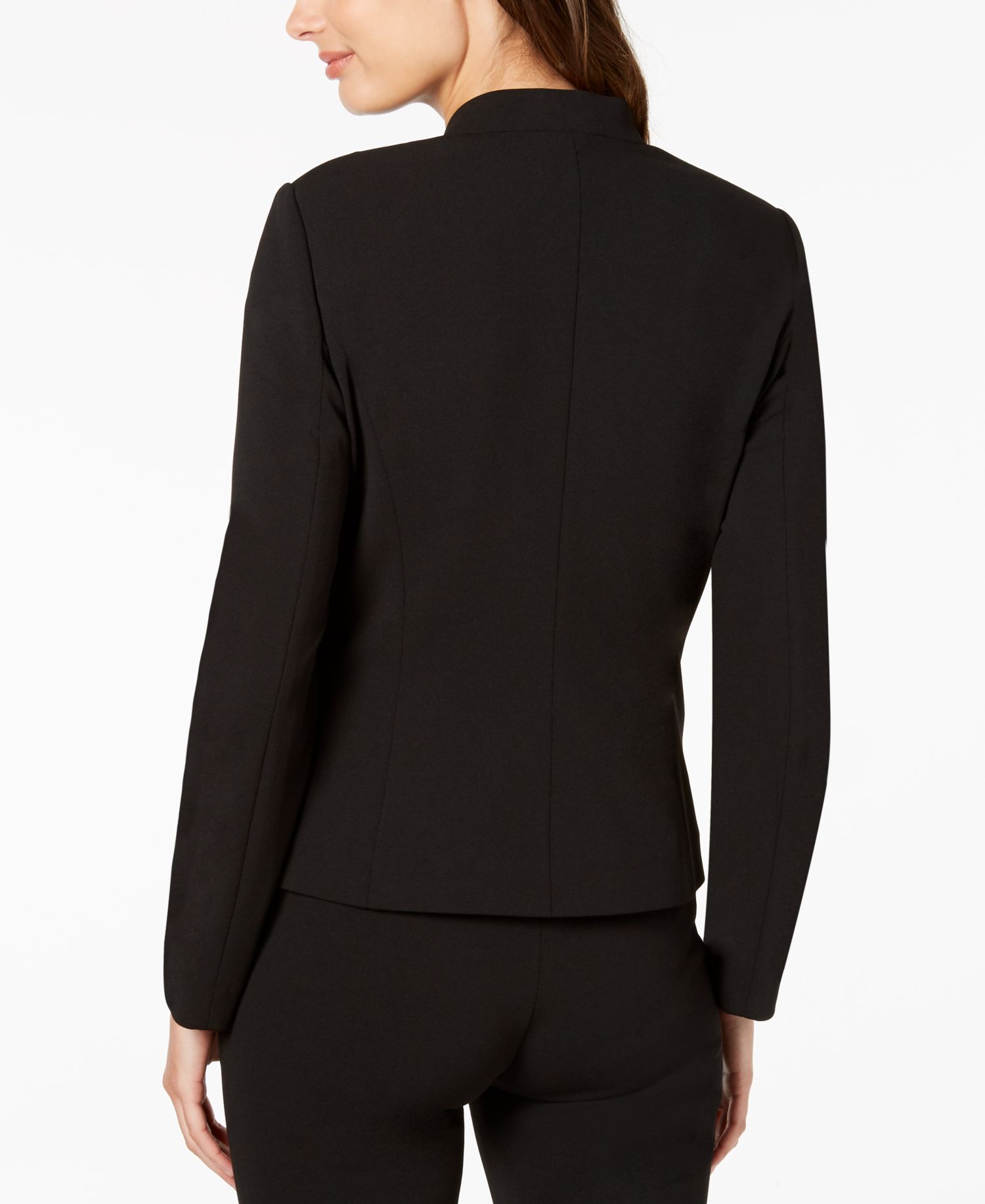 Petite Asymmetrical Open-Front Blazer