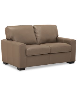 Ennia 59" Leather Loveseat, Created for Macy's