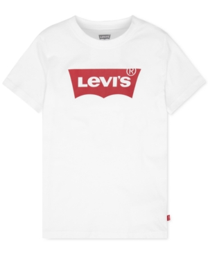 Shop Levi's Levis Toddler Boys Batwing Logo Graphic-print Cotton T-shirt In White