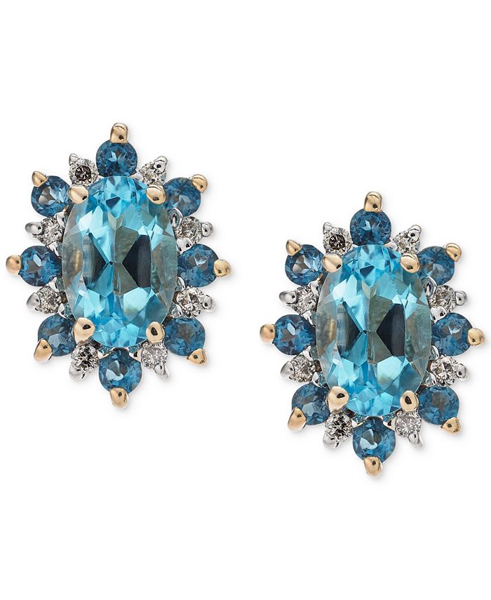 Macy's blue topaz earrings Clearance