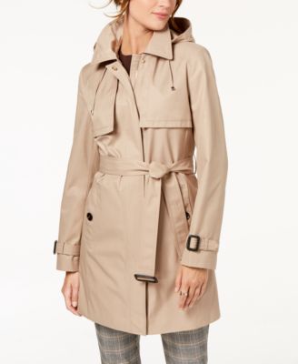 Calvin Klein - Hooded Belted Trench Coat
