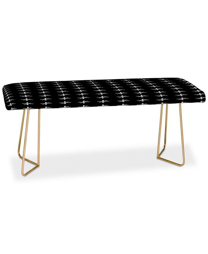 Deny Designs - Wesley Bird Cross Out Black Bench