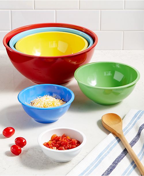Martha Stewart Collection Set of 6 Melamine Mixing Bowls, Created for