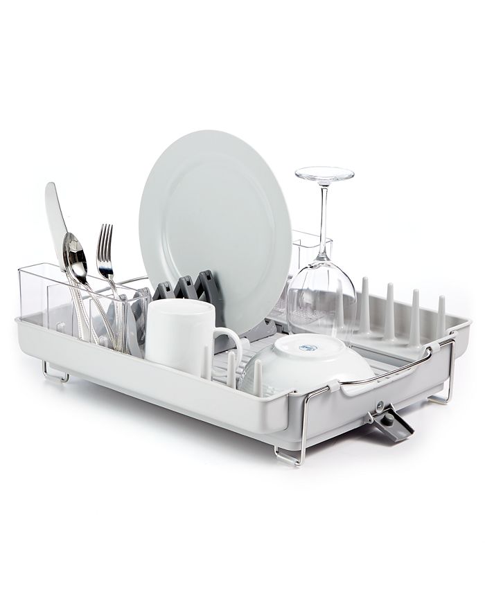 Grey OXO Good Grips Foldaway Dish Rack Grey OXO Good Grips Foldaway Dish Rack