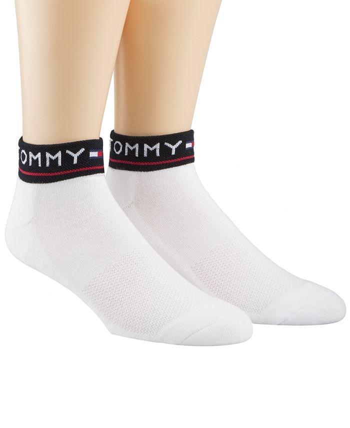 Tommy Hilfiger Men's 2 Pack Logo Quarter Socks - Macy's