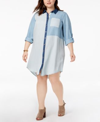 macy's blue jean dress