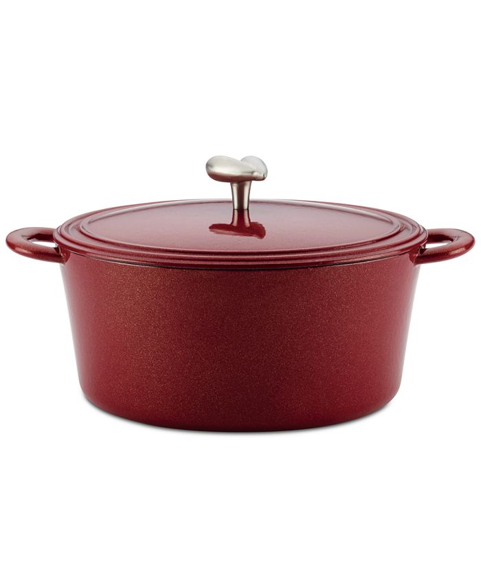 The cellar Enameled Cast Iron 6-Qt. Round Dutch Oven, Created for Macy's - Red