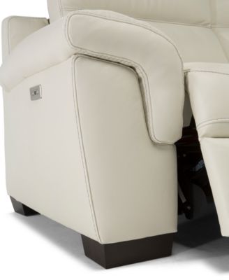 CLOSEOUT! Julius II 3-Pc. Leather Sectional Sofa With 1 Power Recliner, Power Headrests, Chaise And USB Power Outlet