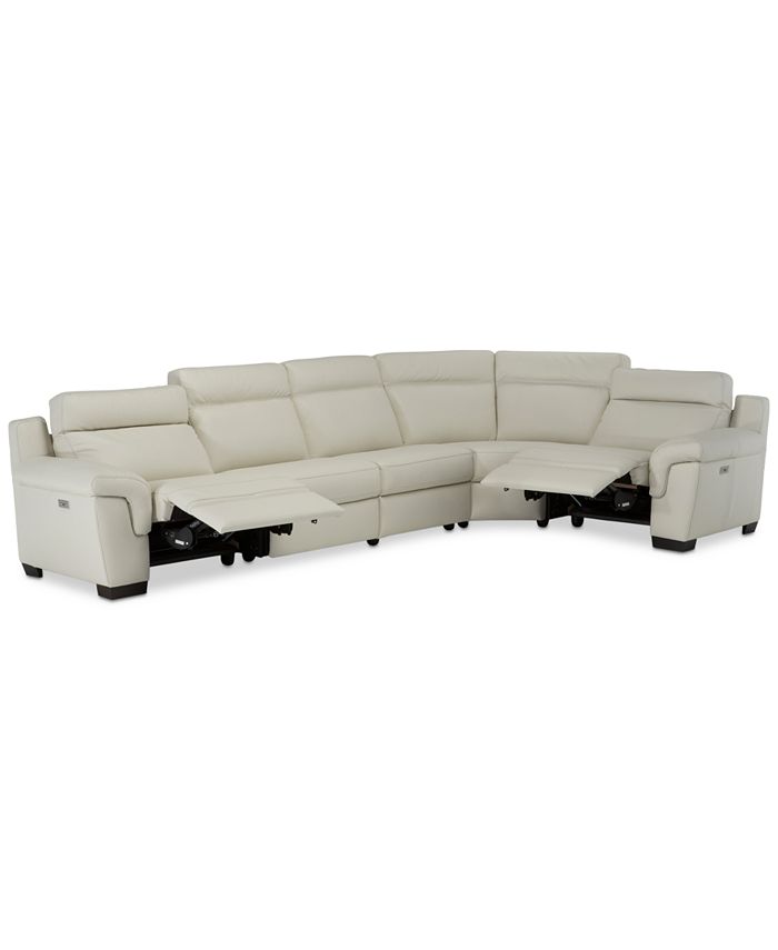 Furniture Julius Ii 5 Pc Leather, Sectional Leather Sofa Macys