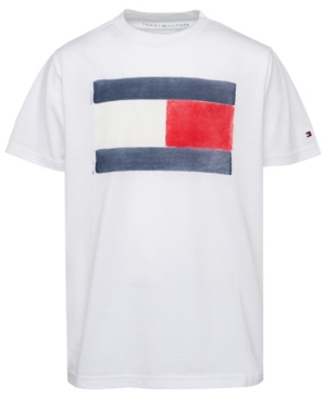 image of Tommy Hilfiger Tommy Flag Graphic-Print T-Shirt, Big Boys