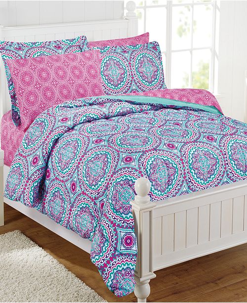 Mytex Thalia 8 Piece Bed In A Bag With Extra Sheet Set Twin